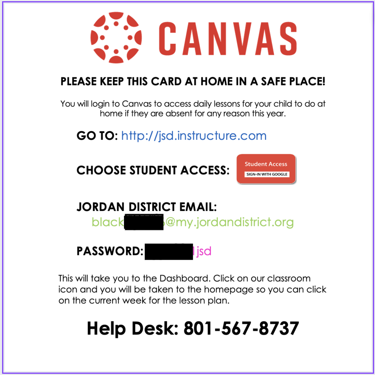 Canvas Student Cards