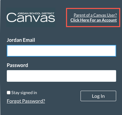 Canvas Parent Signup